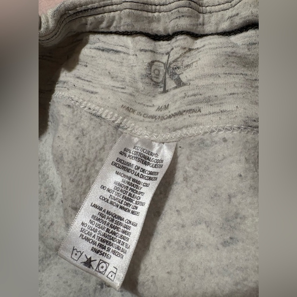 Calvin Klein Light Heather Grey Drawstring Waist Joggers - M - Picture 6 of 8